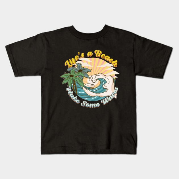 Sun, sea and surf summertime mood Kids T-Shirt by LollysLane